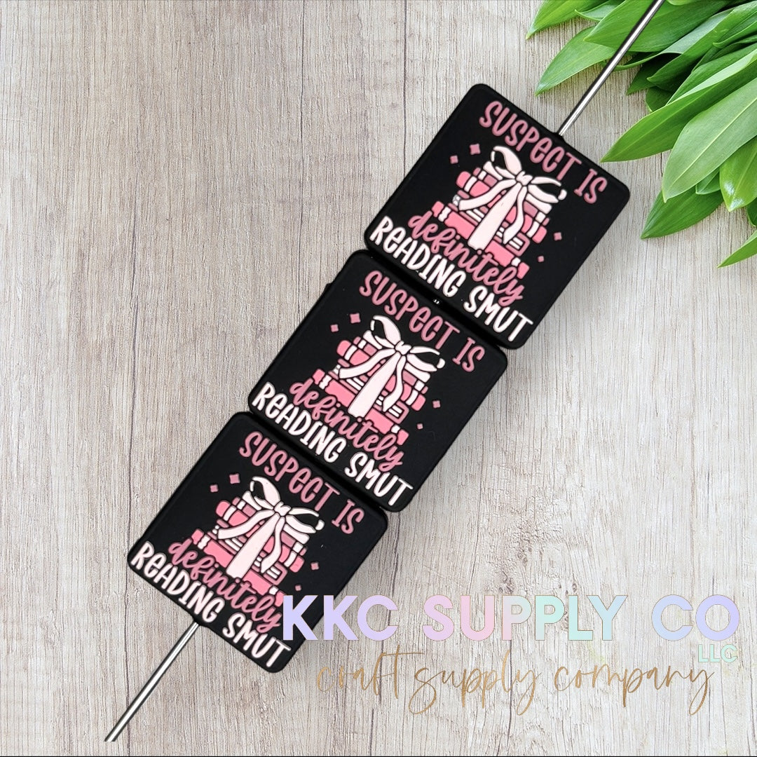 Suspect is Definitely Reading Smut Silicone Focal Bead