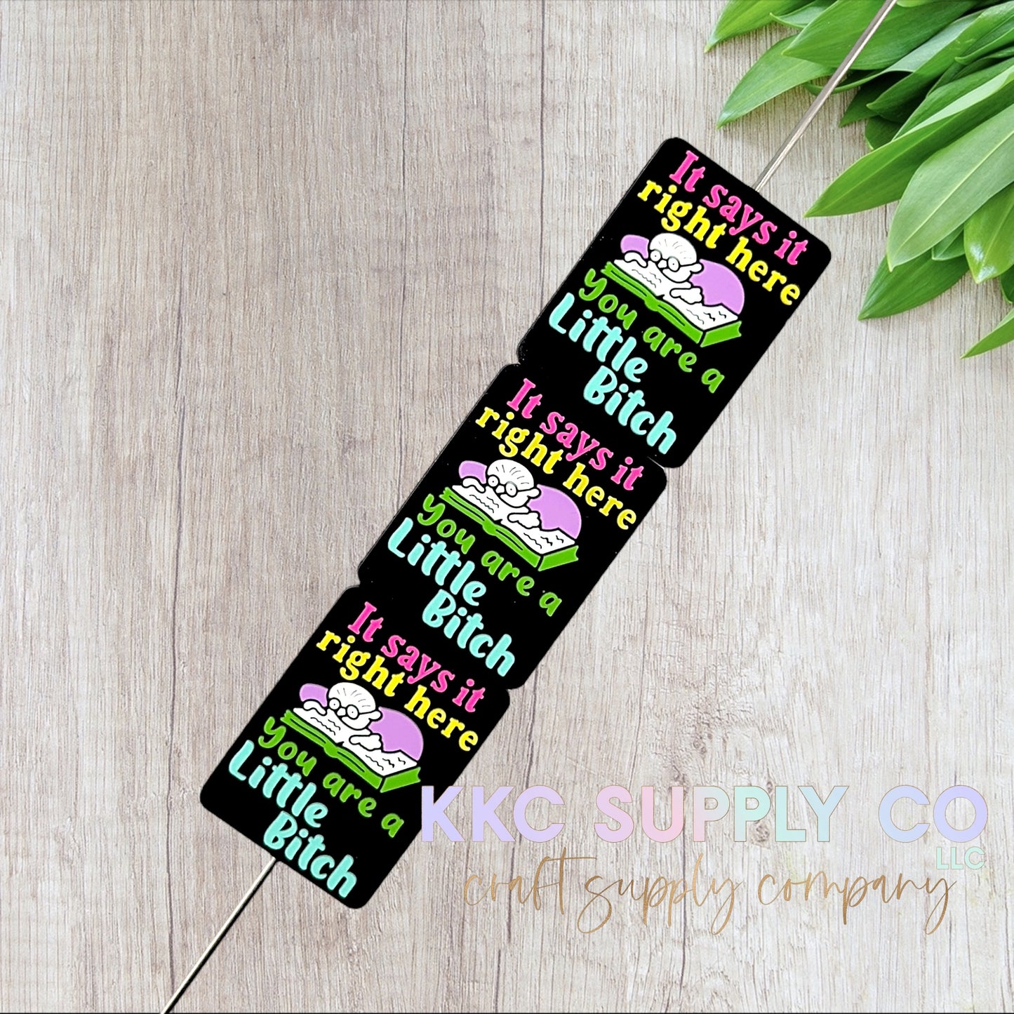 It Says It Right Here You Are A Little B!tch Silicone Focal Bead