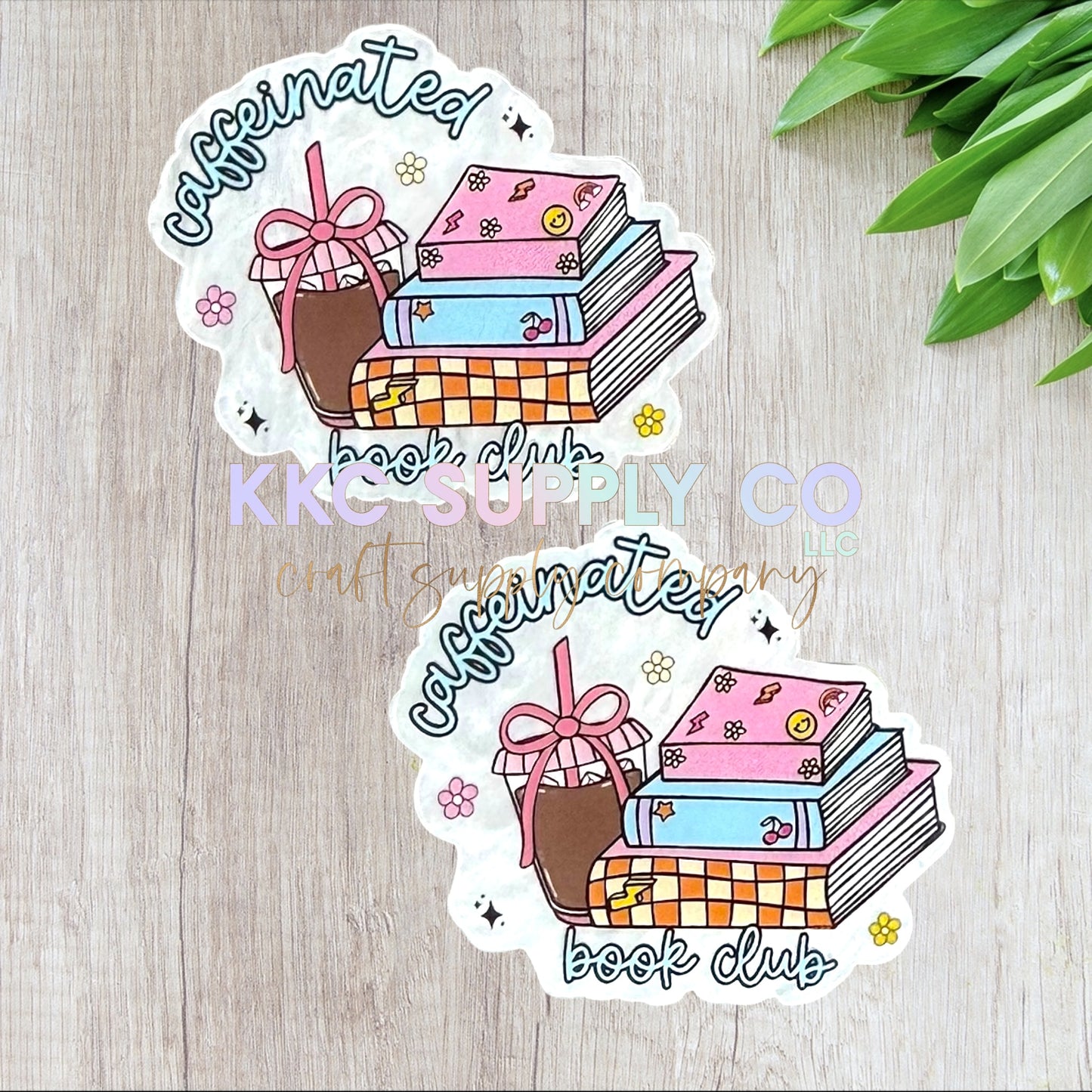 AT344-Caffeinated Book Club-Acrylic Flatback