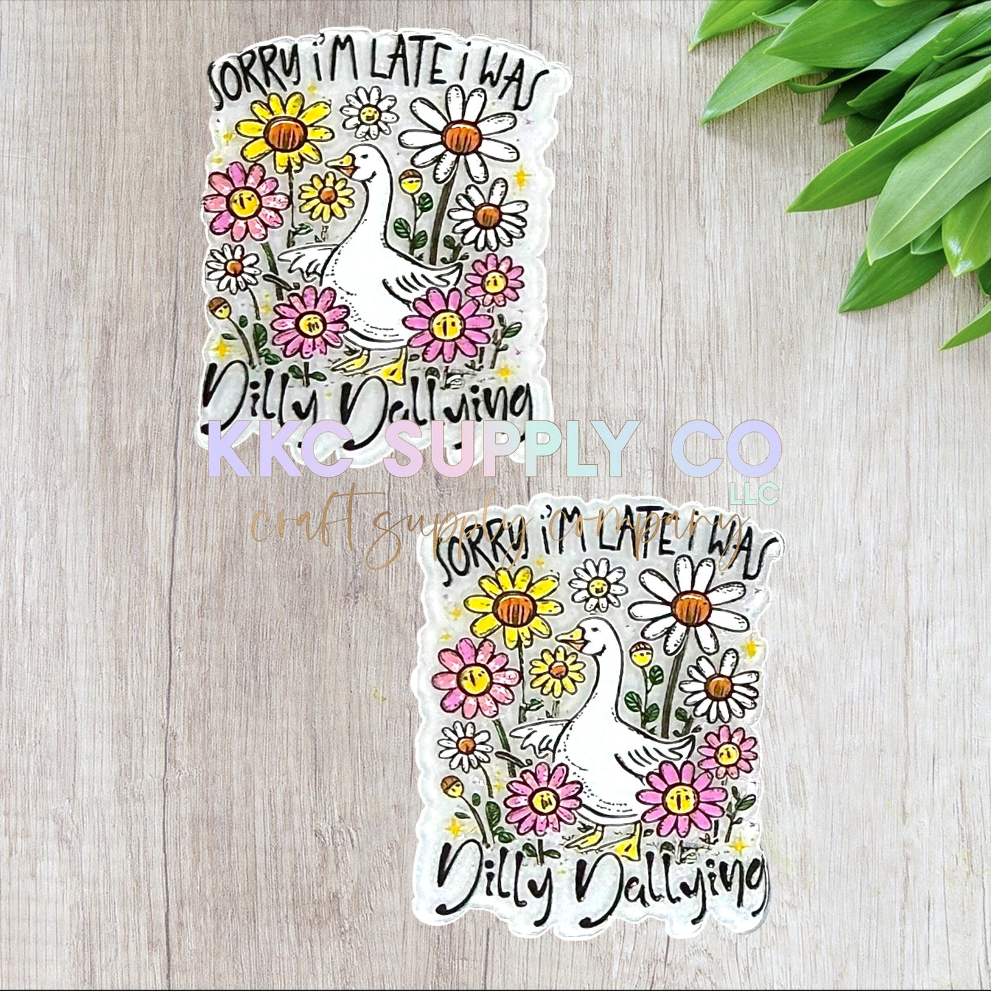 AT348-Sorry I Was Late I Was Dilly Dallying-Acrylic Flatback