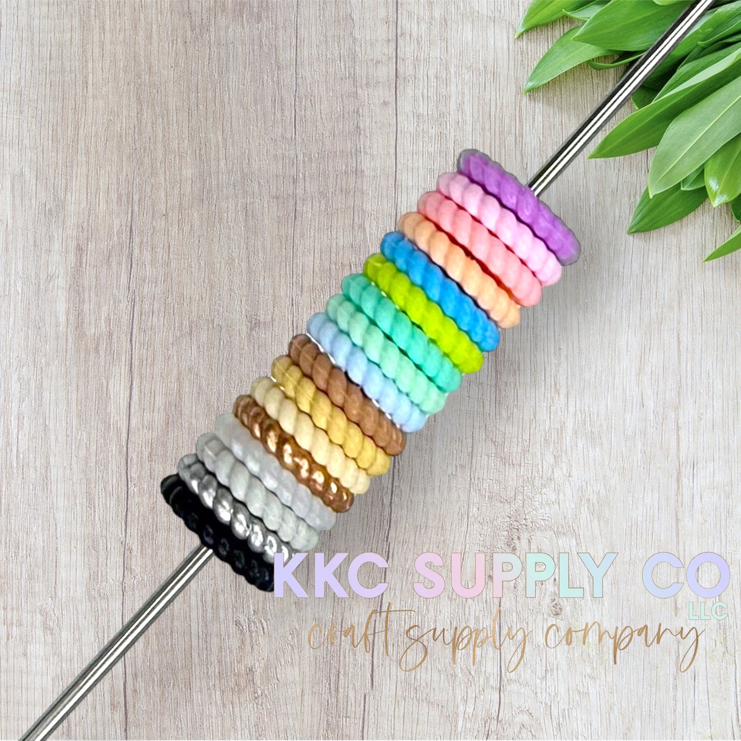 Rope Edge Silicone Spacer Beads 12mm