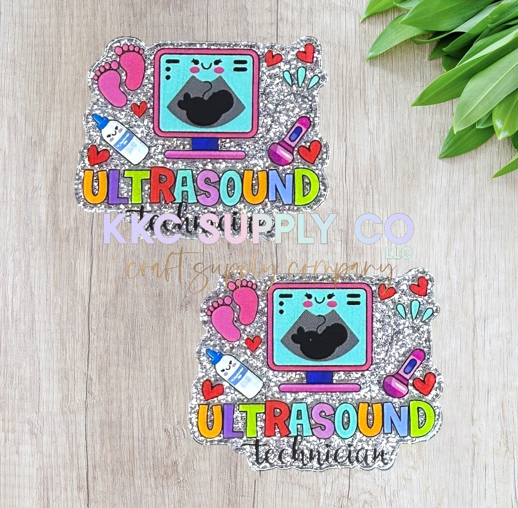 AT241-Ultrasound Tech-Acrylic Flatback