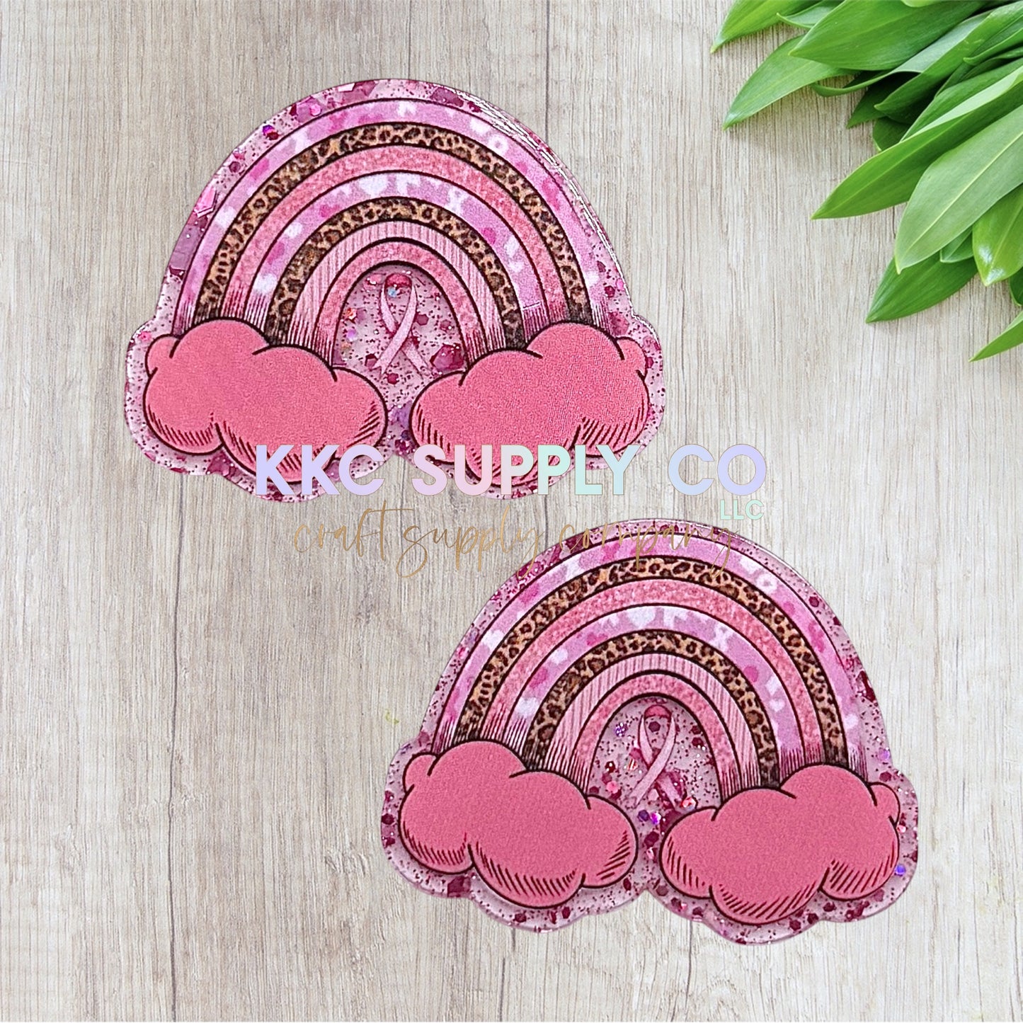 AT83-Breast Cancer Rainbow-Acrylic Flatback