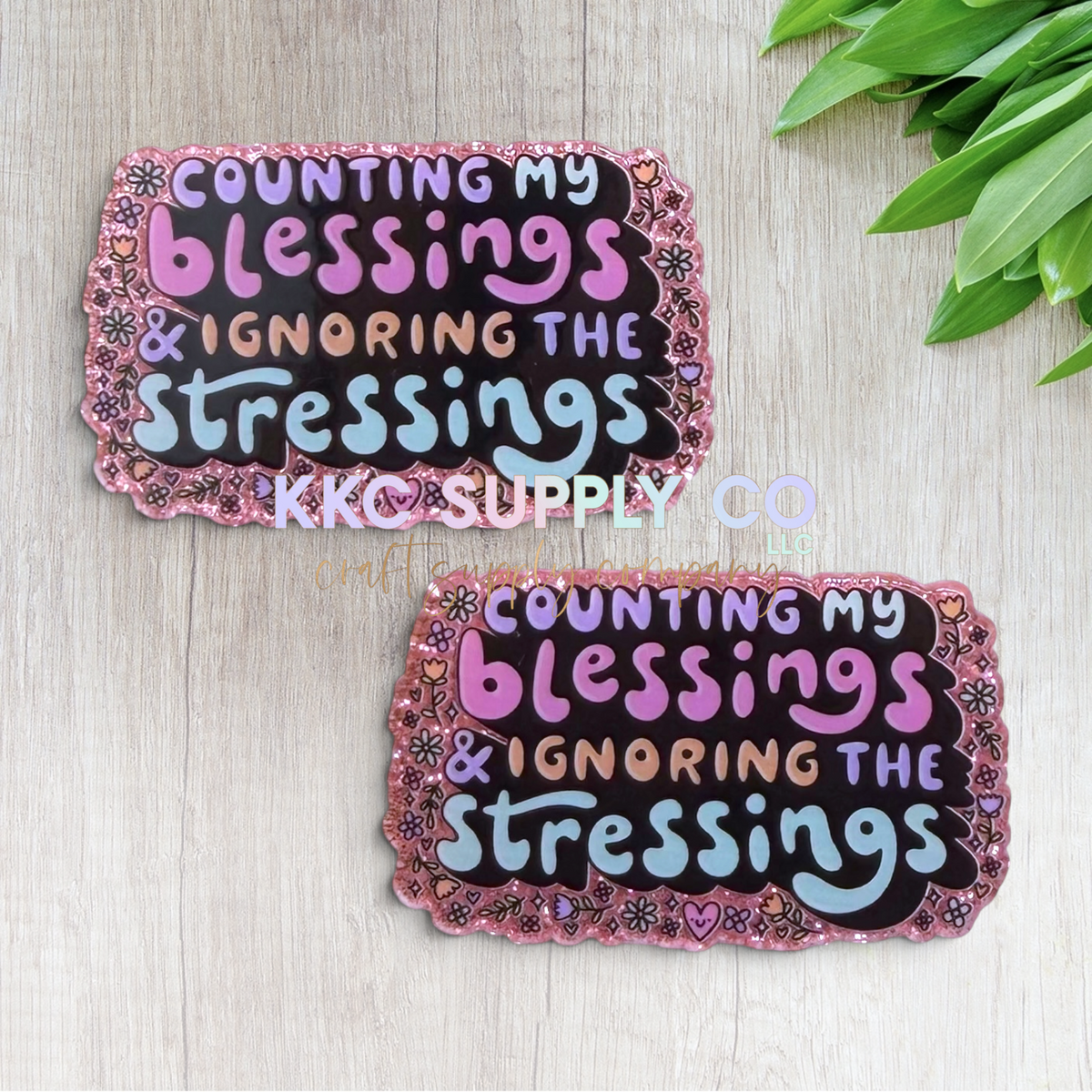 Counting my blessings acrylic flatback