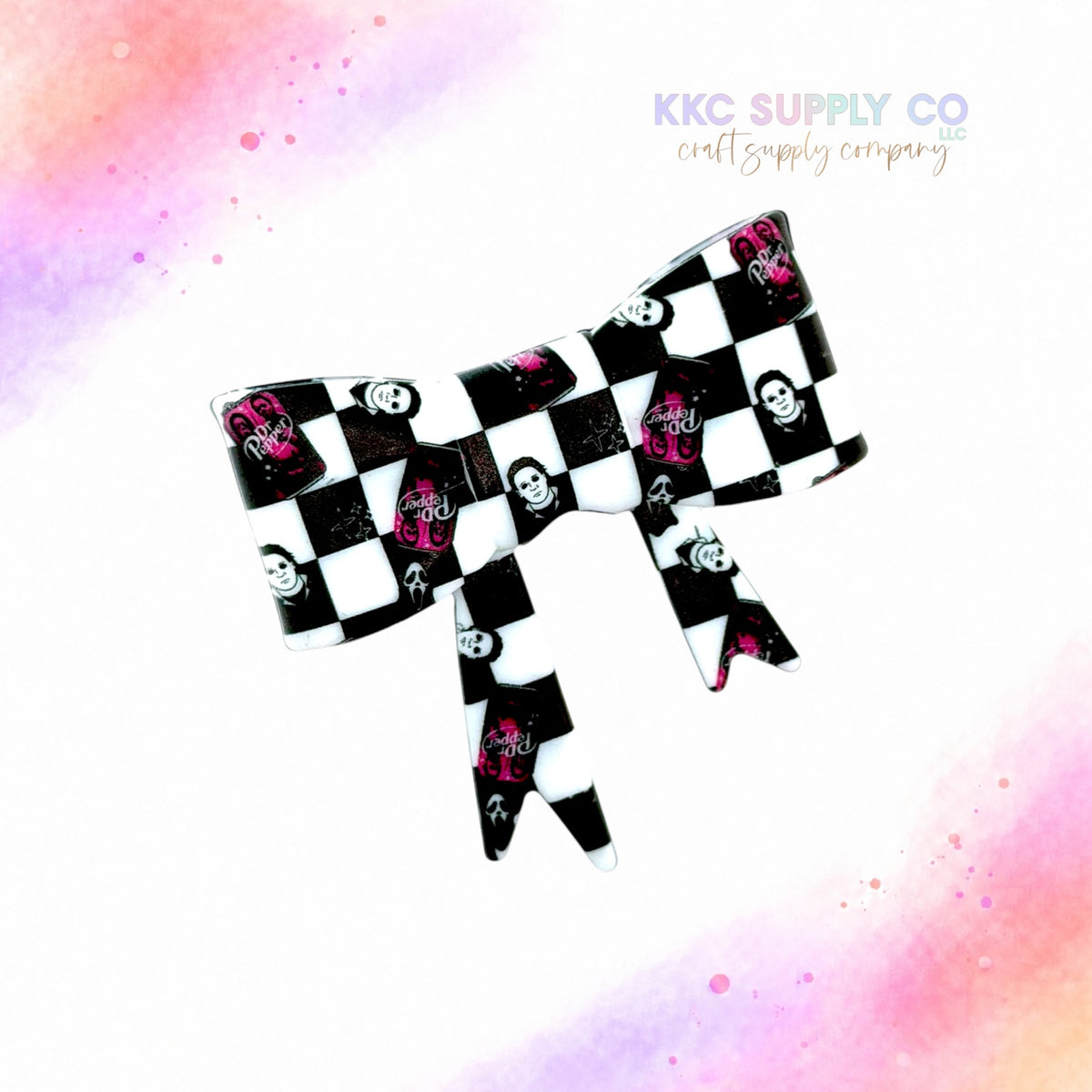 Horror Nights Large Bow Silicone Focal Bead