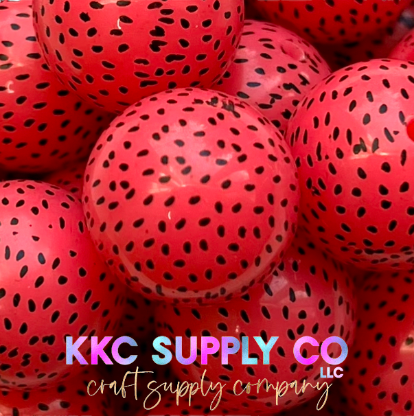 Watermelon Seed Bubblegum Beads 20mm