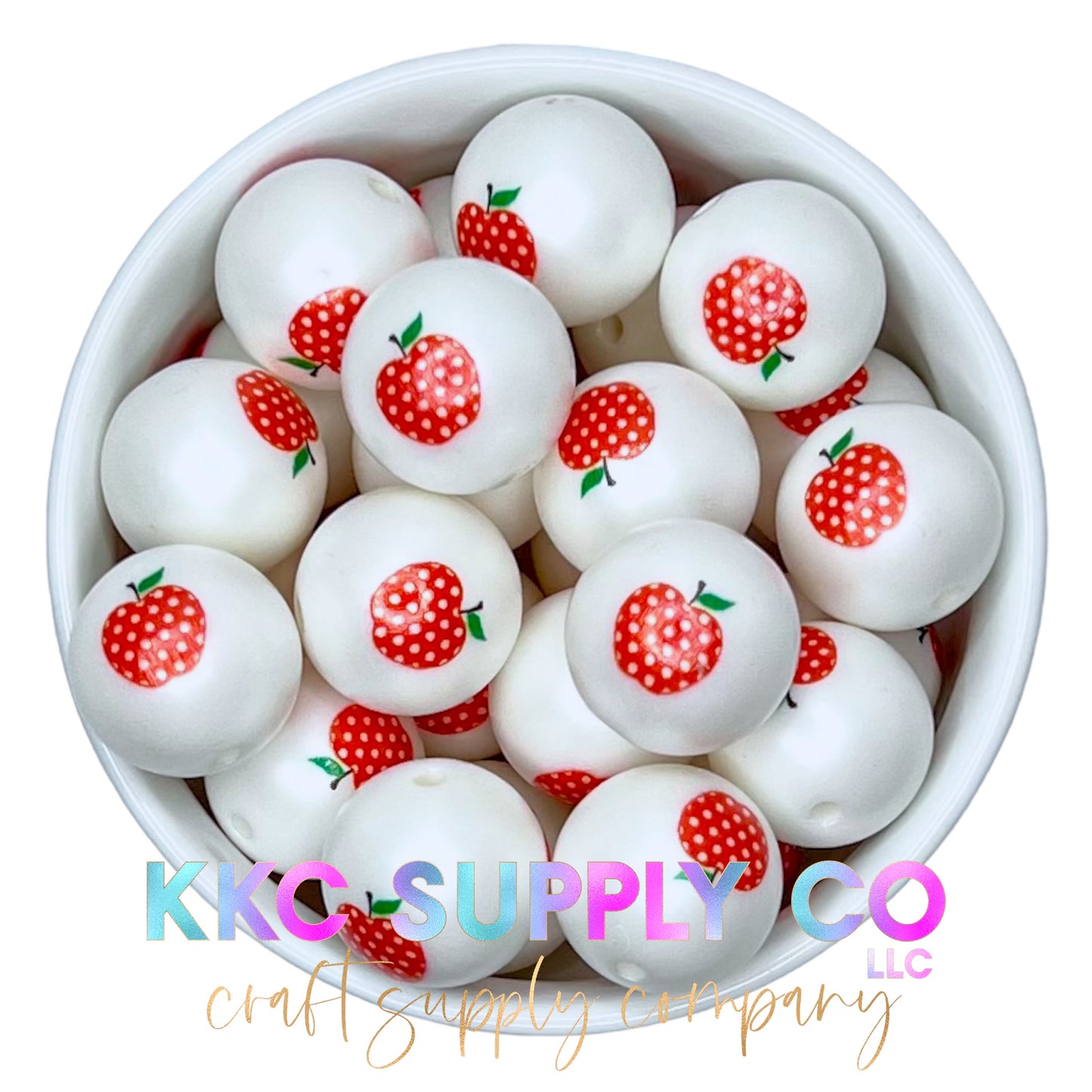 Apple Bubblegum Bead 20mm