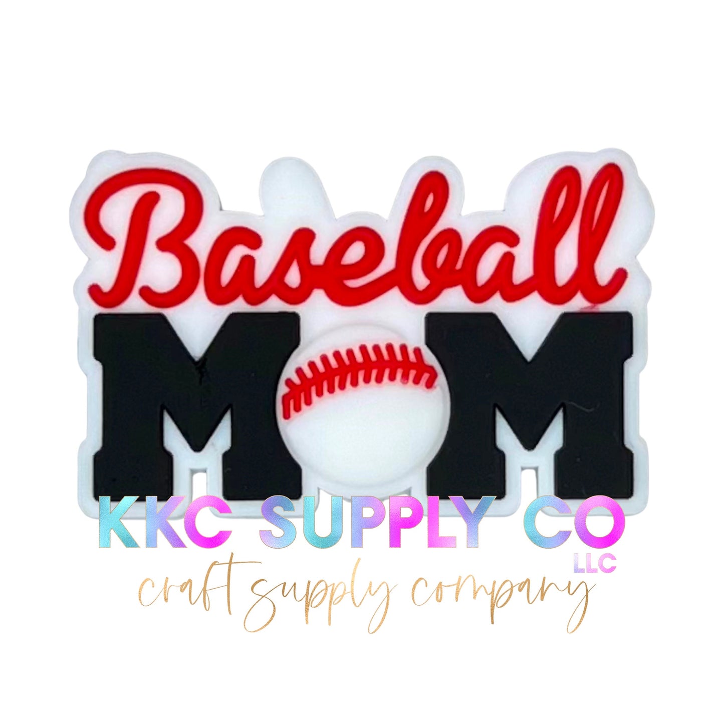 Baseball Mom Silicone Focal Bead
