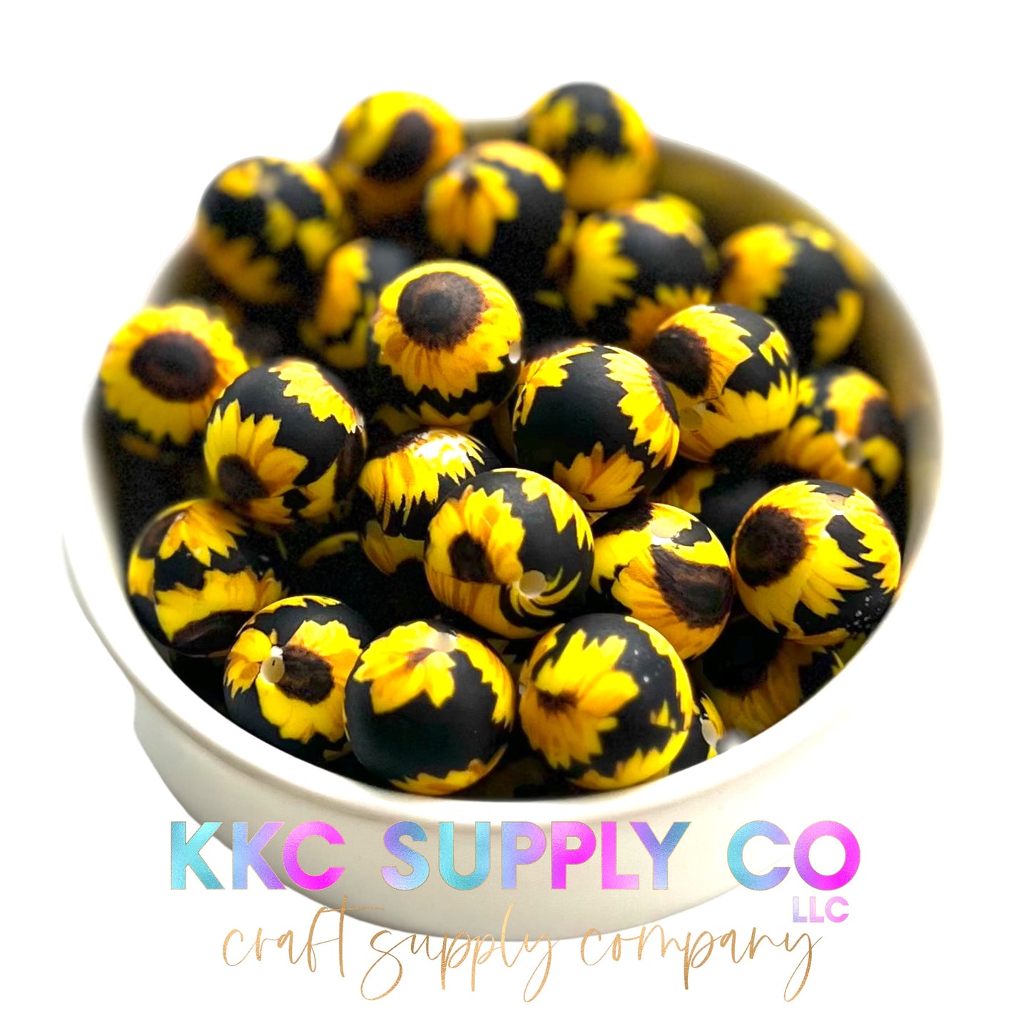 SP01-Sunflower Silicone Bead 15mm
