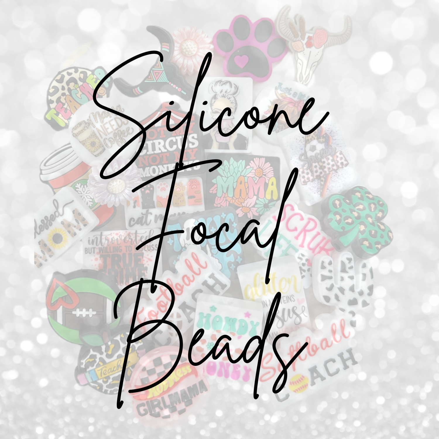 Silicone Focal Bead Grab Bag! BULK Focal Silicone Beads, Assorted Silicone  Focal Beads, Silicone Bead Grab Bag