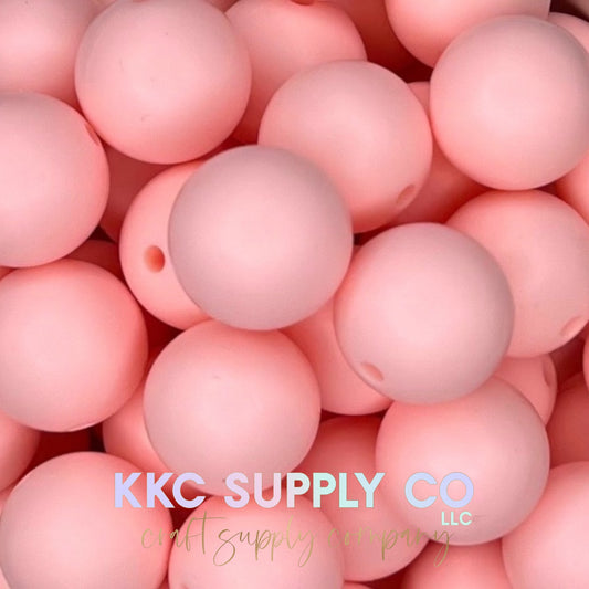 SS26-Mint Coral Solid Silicone Beads