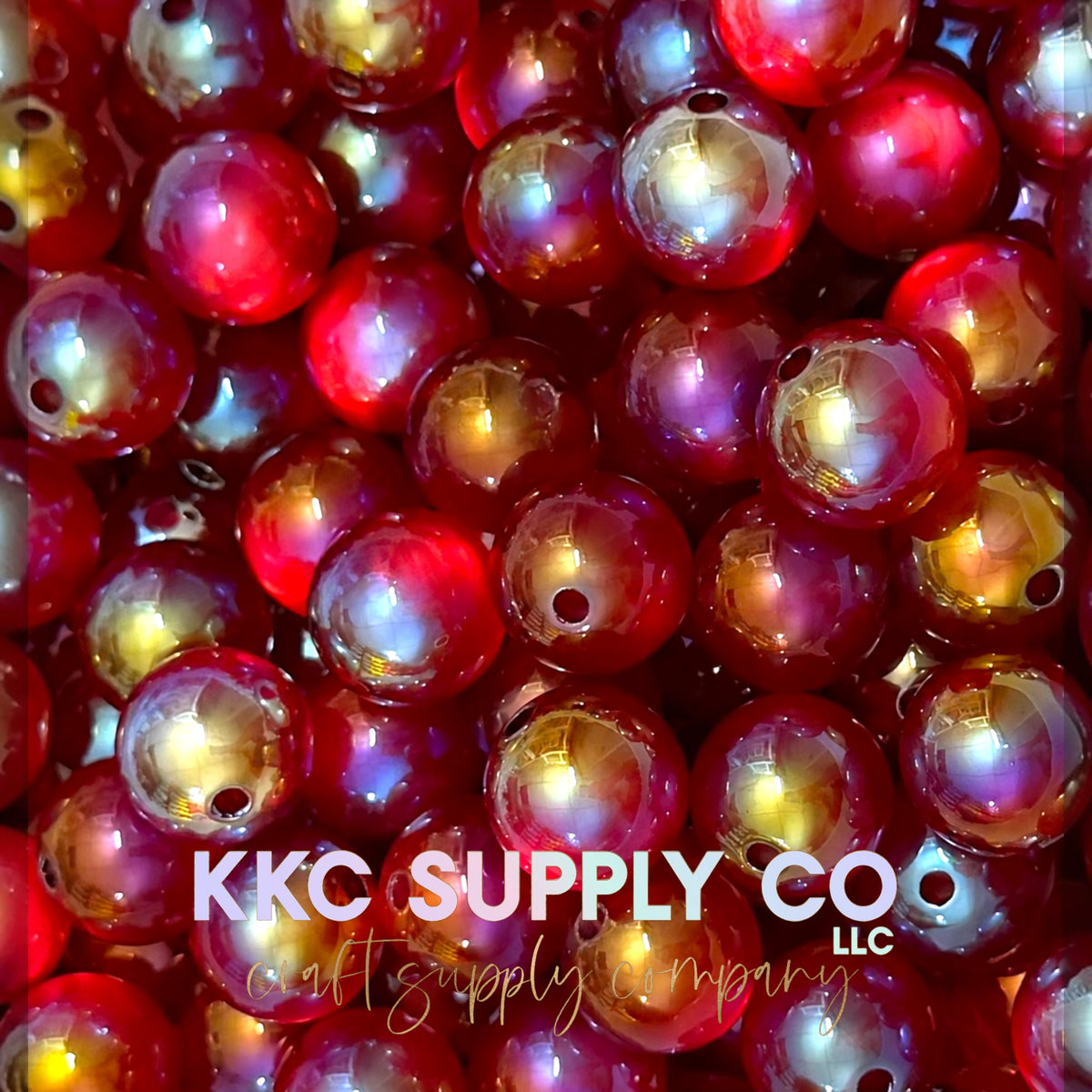 Burgundy Aurora Glow acrylic beads