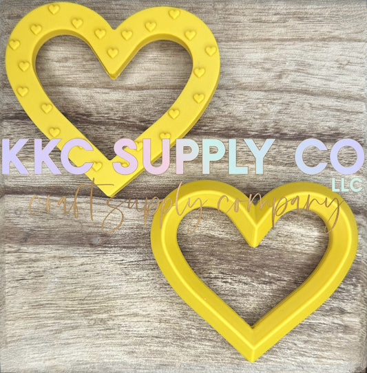 Heart 65mm Silicone Ring-Dark Yellow