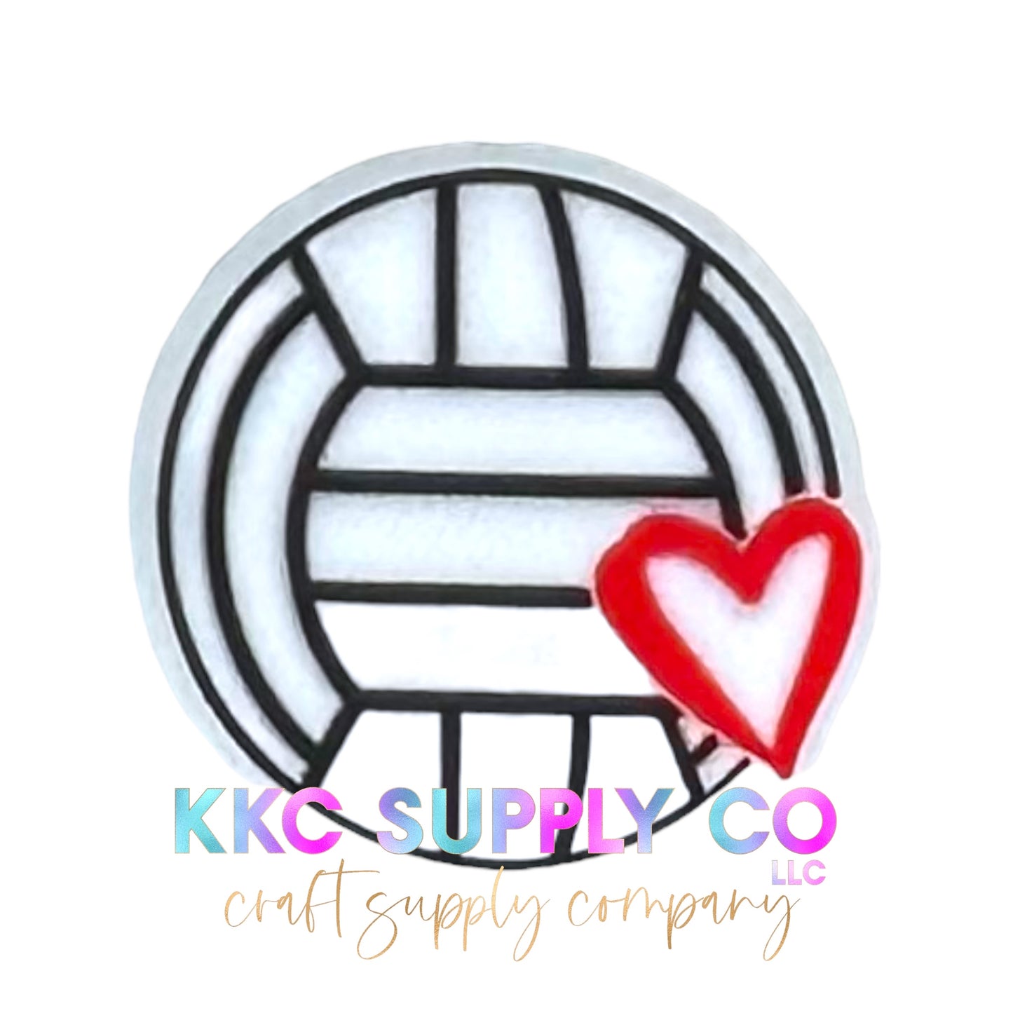 Volleyball Love Focal Bead