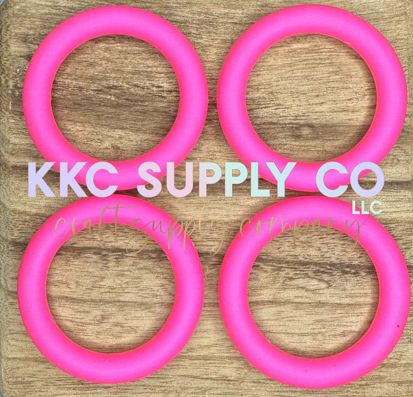 SS75-Hot Pink Silicone 65mm Ring Bead