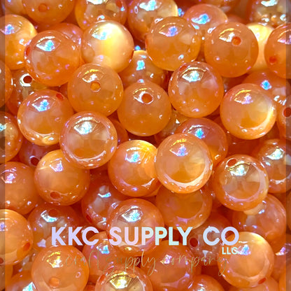 Orange Aurora Glow acrylic beads