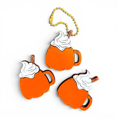 3D Printed Pumpkin Spice Soda Tab Opener Keychain