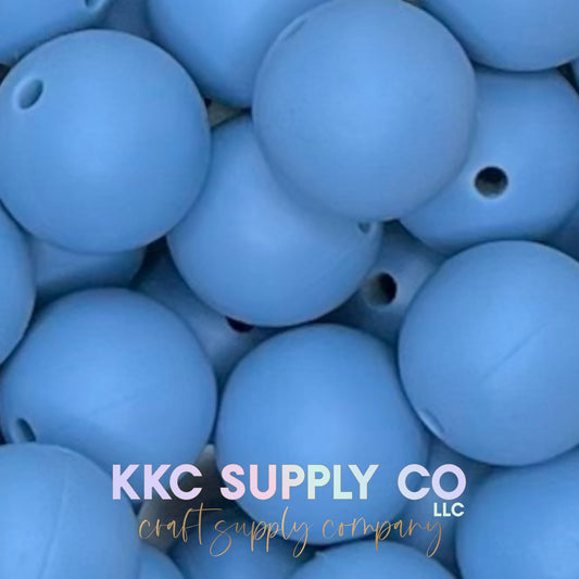 SS20-Dusty Blue Solid Silicone Bead