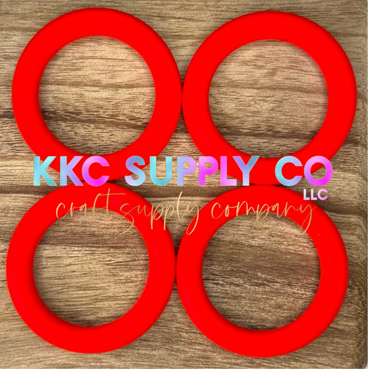 SS21-Bright Red 65mm Silicone Ring