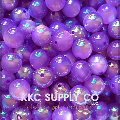 Purple Aurora Glow acrylic beads