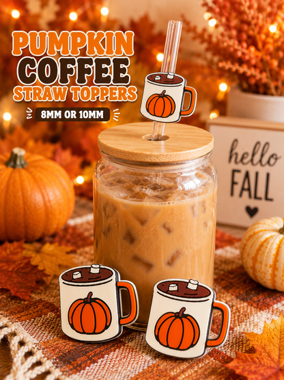 3D Printed Pumpkin Coffee Straw Topper