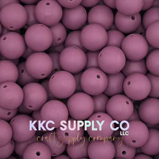 SS95-Desert Plum Solid Silicone Beads