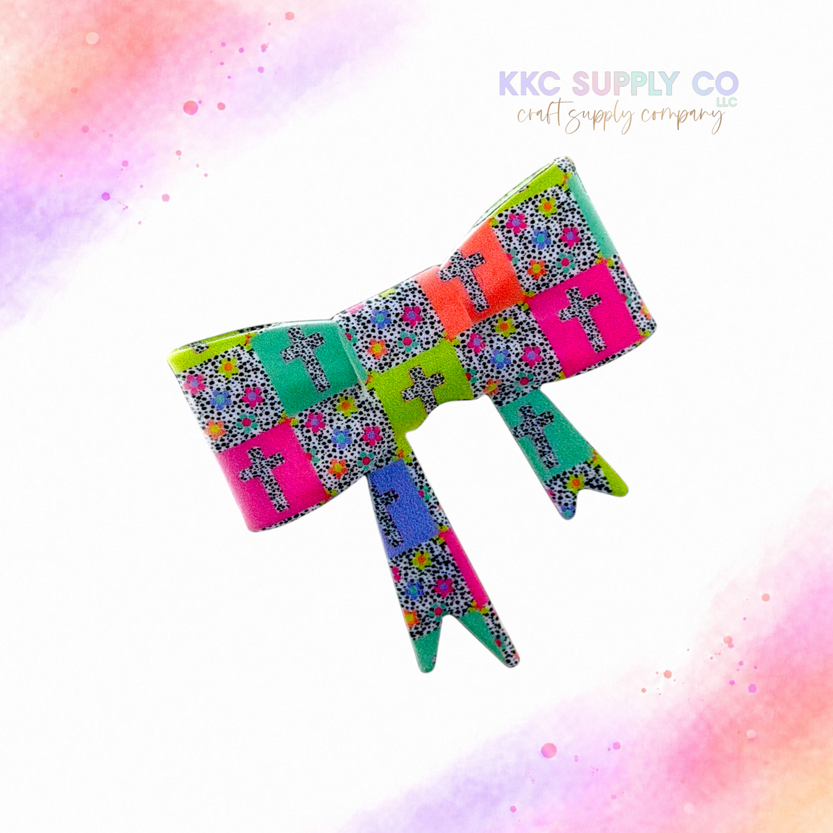 Bright and Blessed Large Bow Silicone Focal Bead
