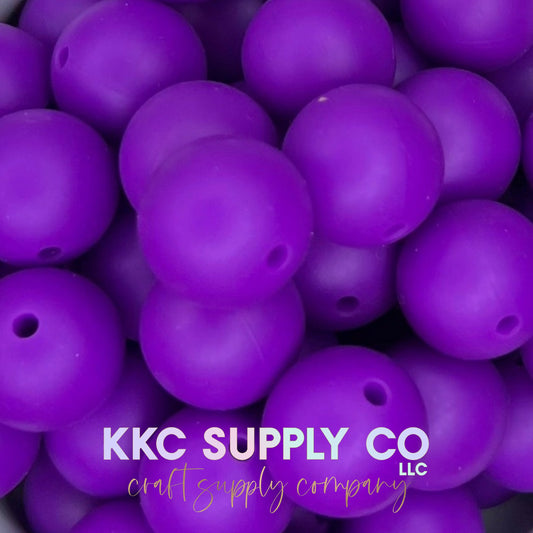 SS32-Dark Purple Solid Silicone Beads