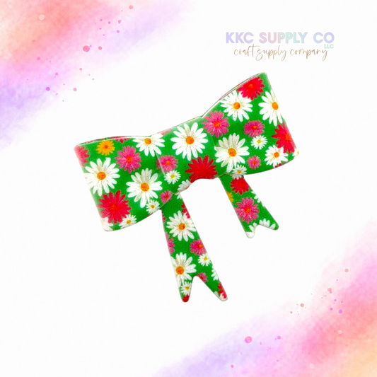 Daisy Daze Large Bow Silicone Focal Bead