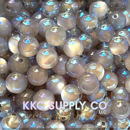 Smoke Gray Aurora Glow acrylic beads