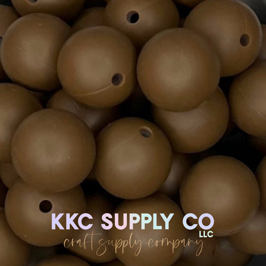 SS28-Brown Solid Silicone Beads