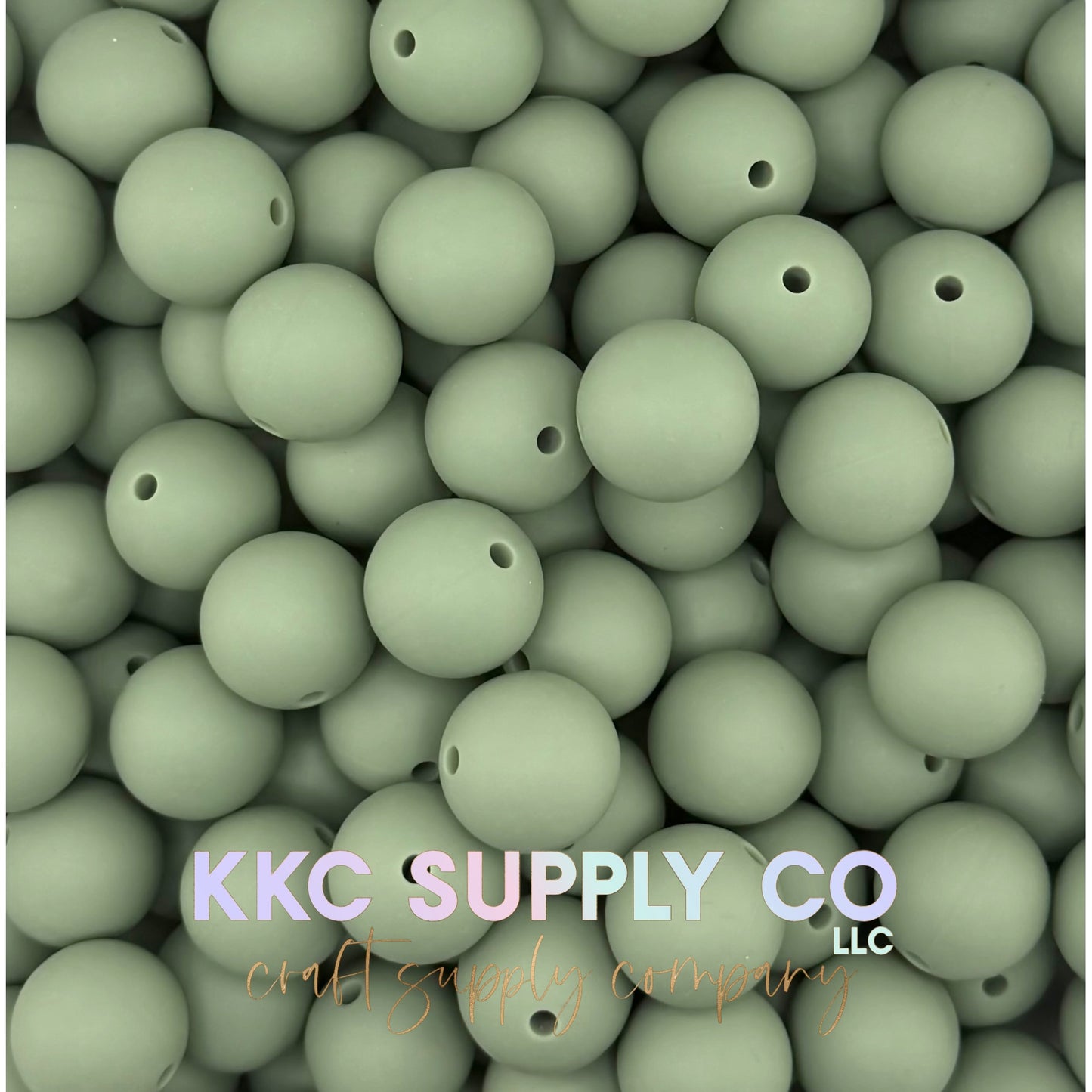 SS106-Garden Sage Solid Silicone Beads