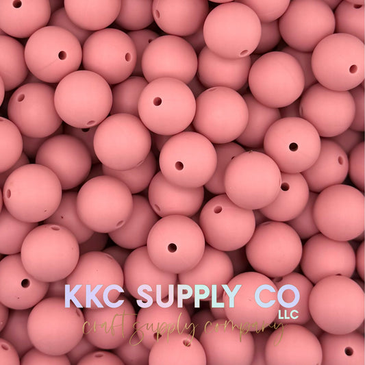 SS105-Rosewood Petal Solid Silicone Beads