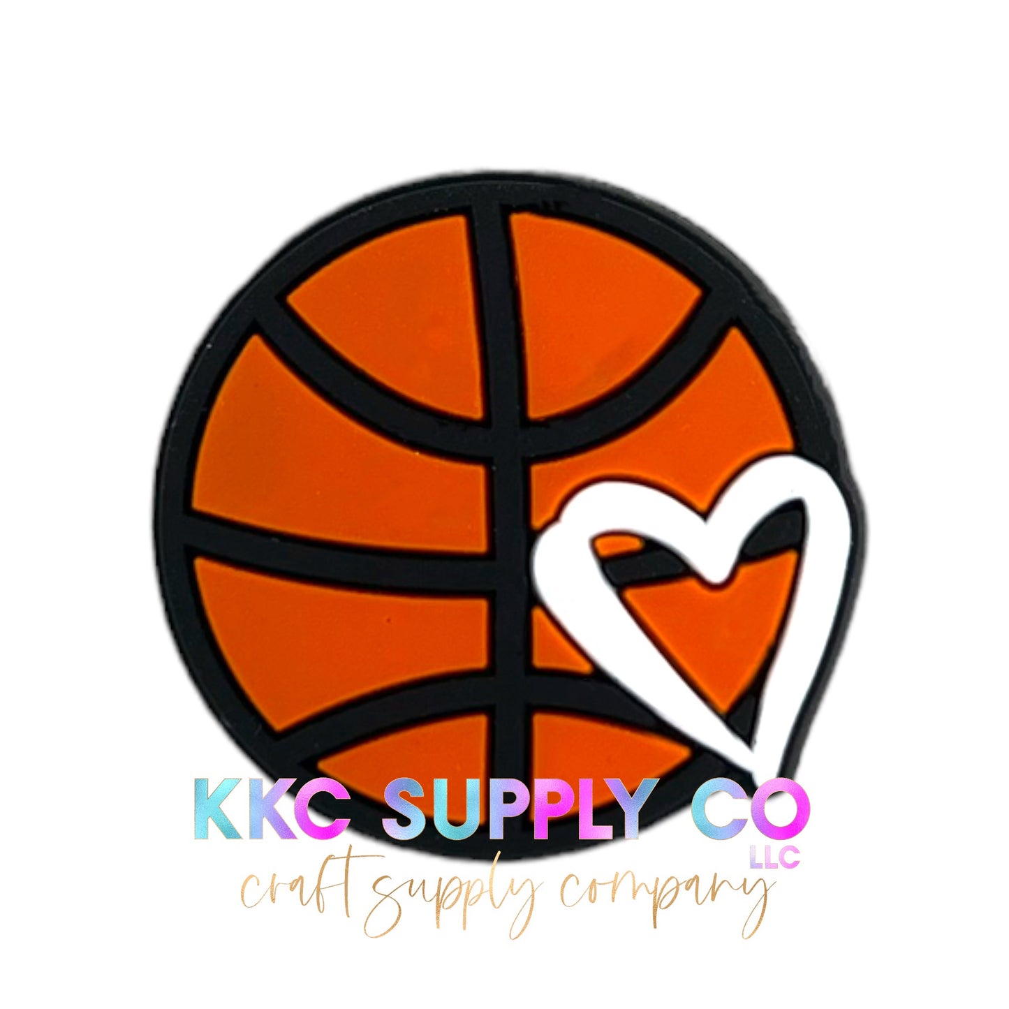 Basketball Love Silicone Focal Bead