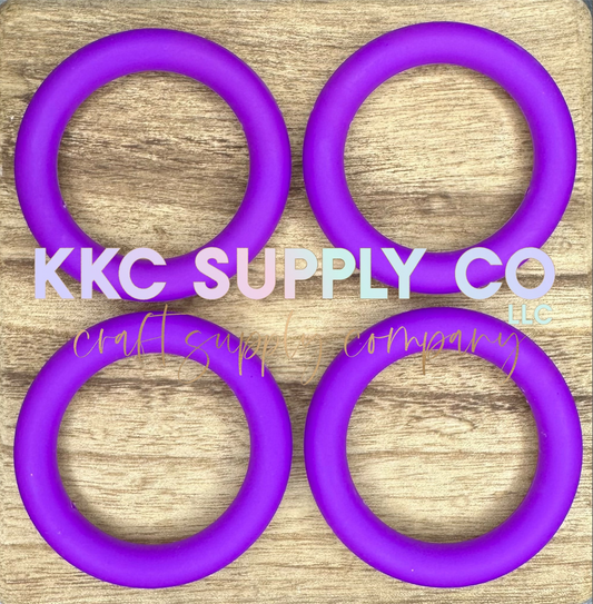 SS32-Dark Purple Silicone 65mm Ring Bead