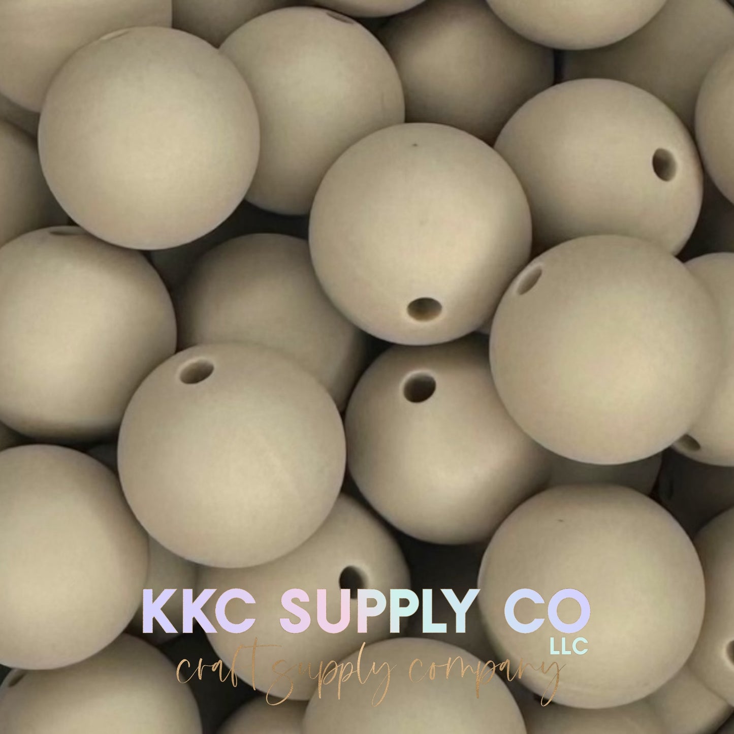 SS12-Khaki Solid Silicone Bead