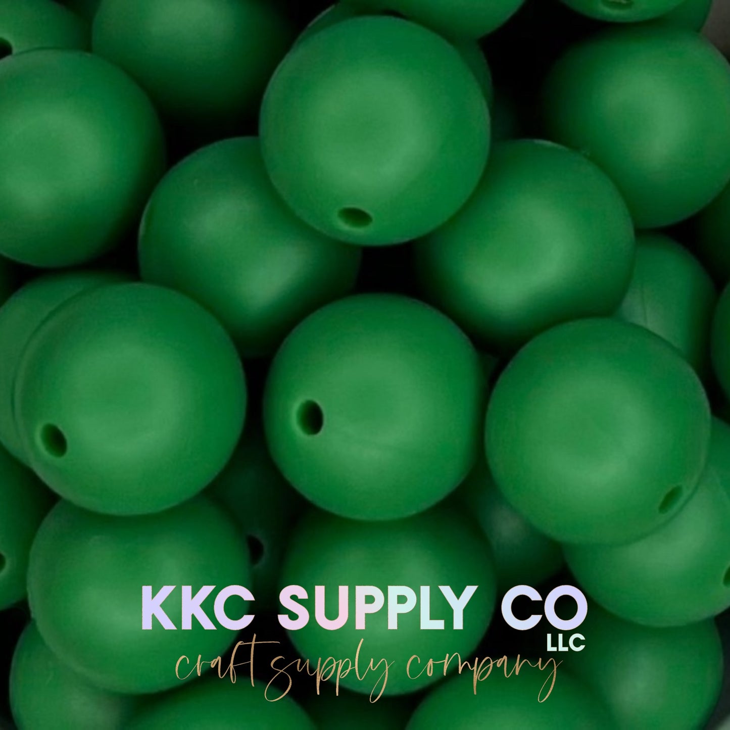 SS39-Evergreen Solid Silicone Beads