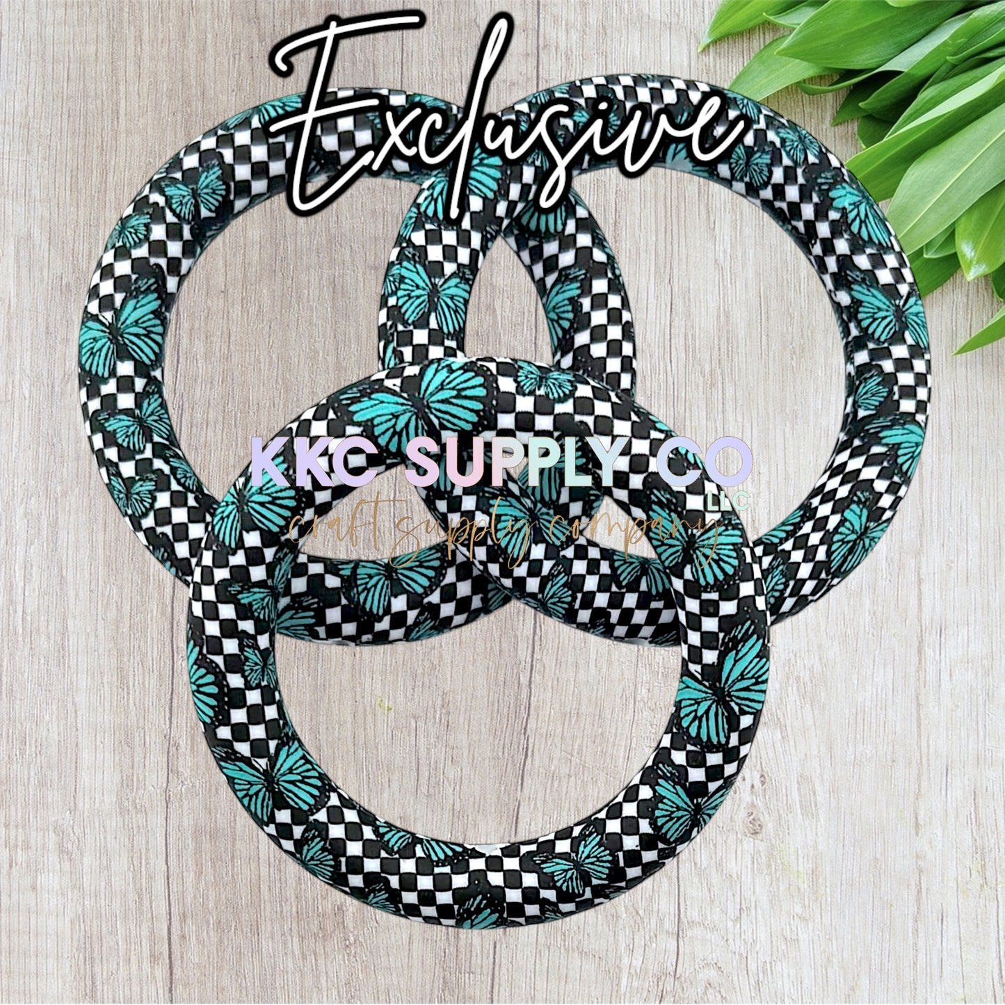 SP268-Checkered Wings Printed Beads-KKCSC Exclusive