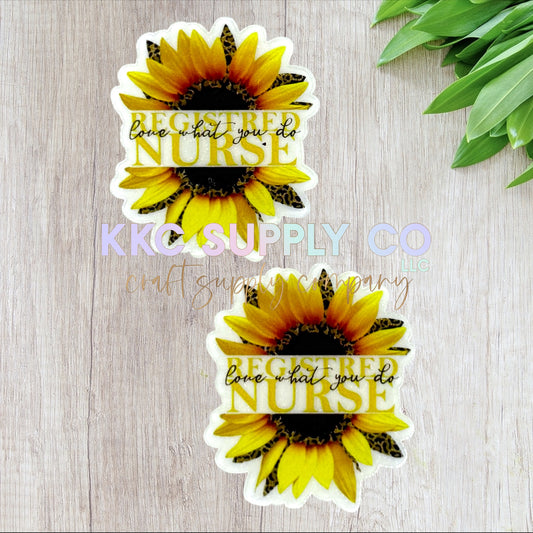 AT267-Sunflower Registered Nurse-Acrylic Flatback