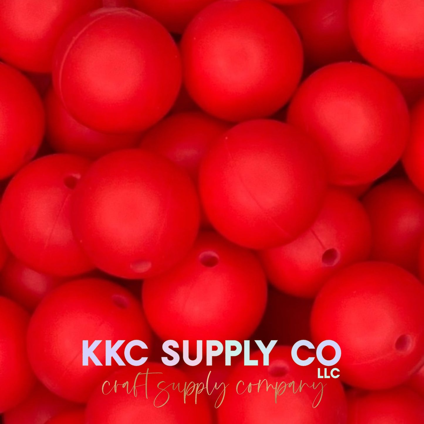 SS21-Bright Red Solid Silicone Bead