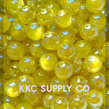 Yellow Aurora Glow acrylic beads