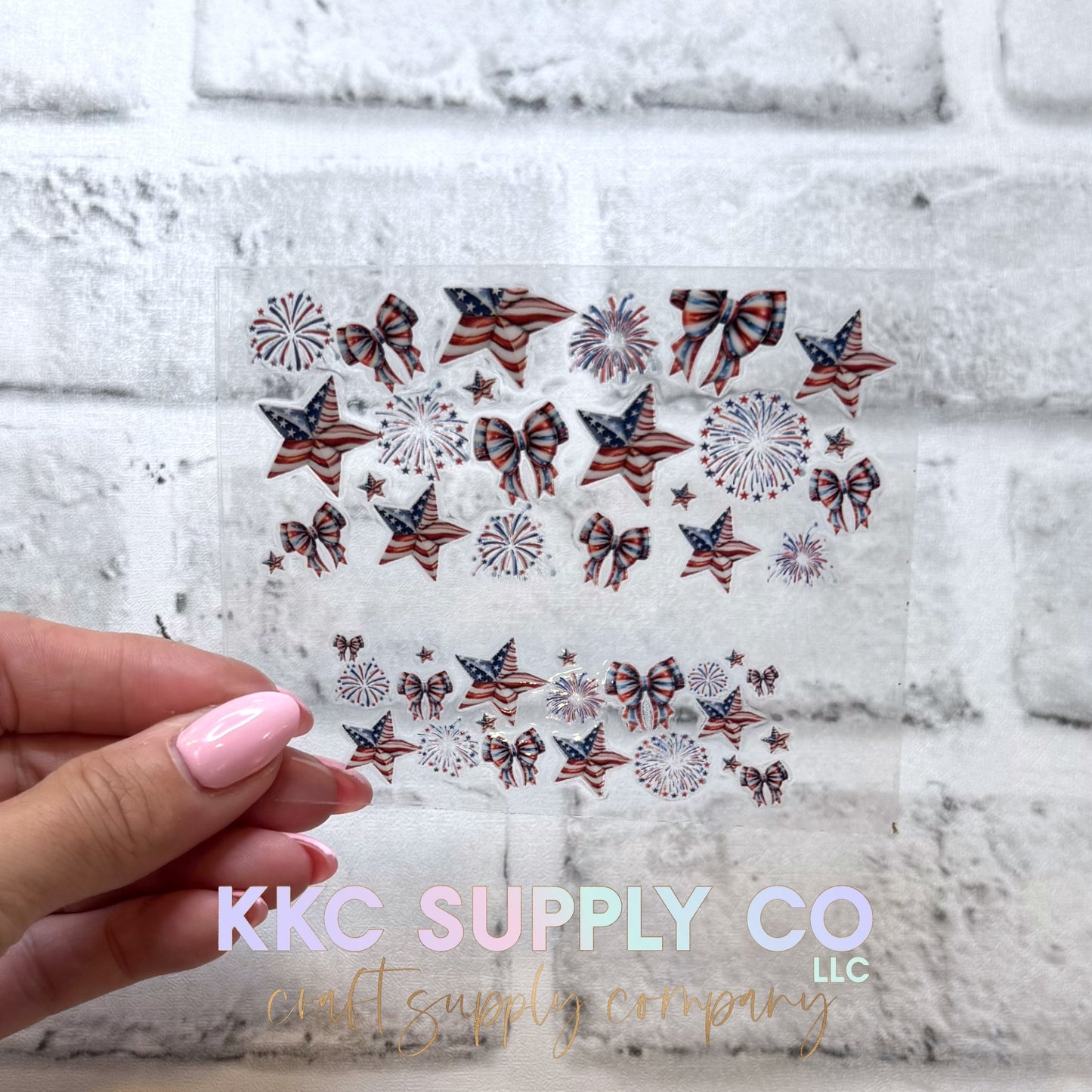 TKUV93-Fireworks-Mini Tumbler Keychain UV DTF Decal