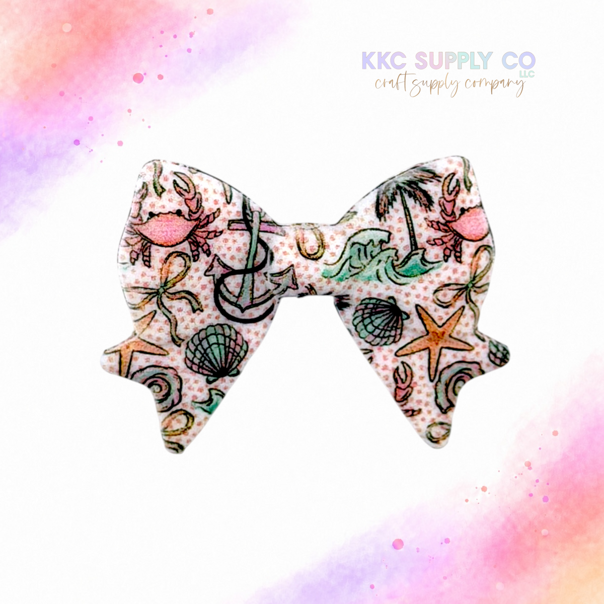 Salty Coast Large Bow Silicone Focal Bead