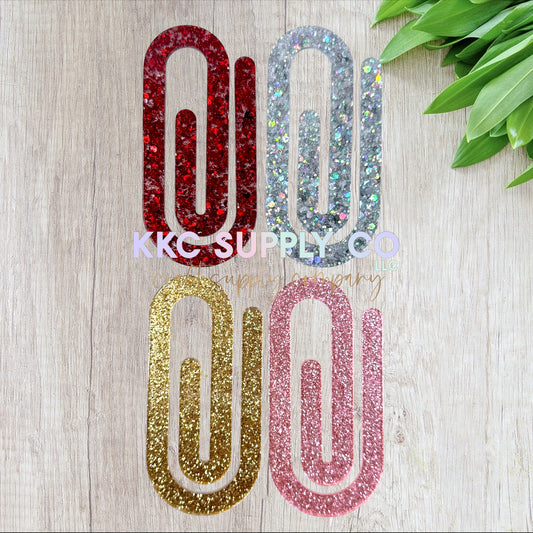 Jumbo Acrylic Glitter Paperclip