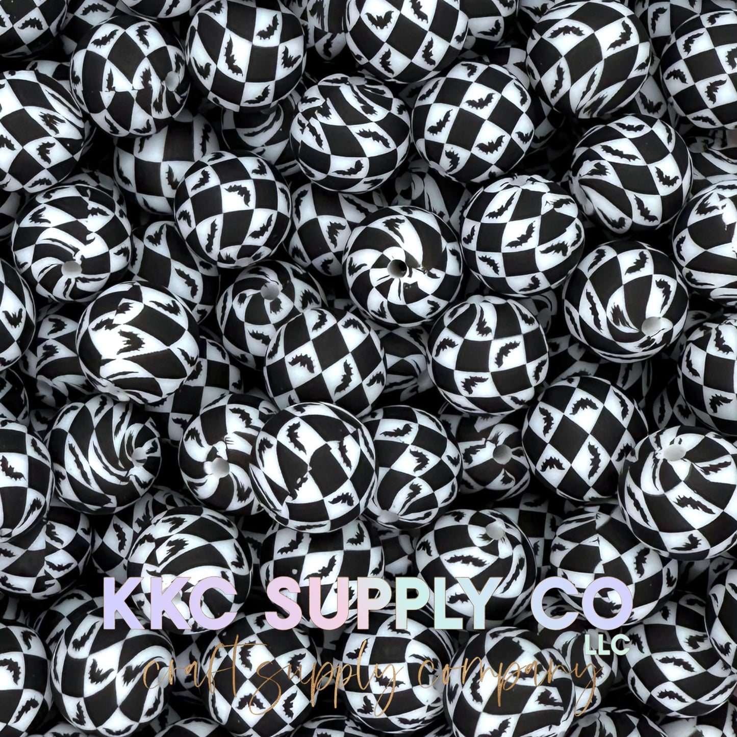 SP256-Checker Bats Silicone Bead 15mm