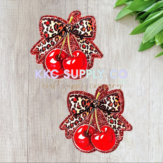 AT381-Leopard Cherries-Acrylic Flatback