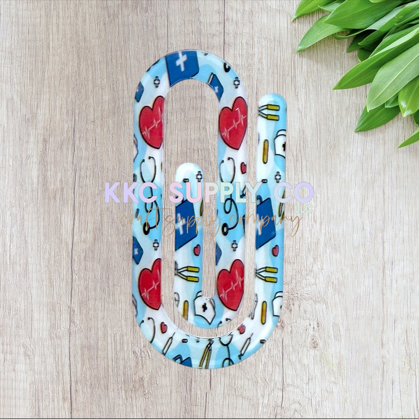 Jumbo Acrylic Printed Paperclip-Healthcare