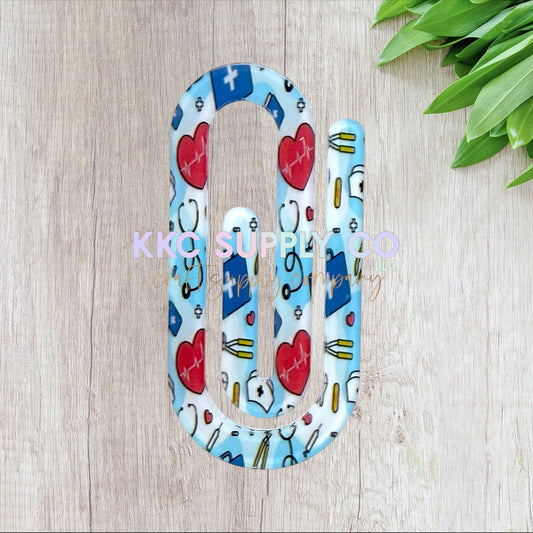 Jumbo Acrylic Printed Paperclip-Healthcare