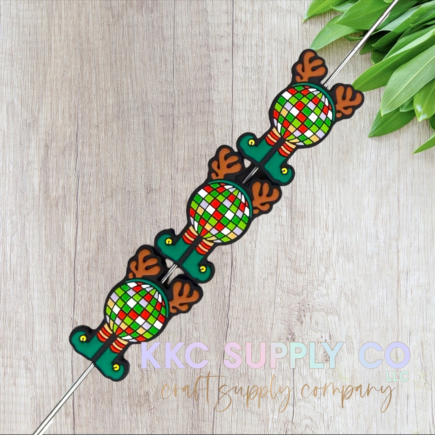 Disco Reindeer Silicone Focal Bead