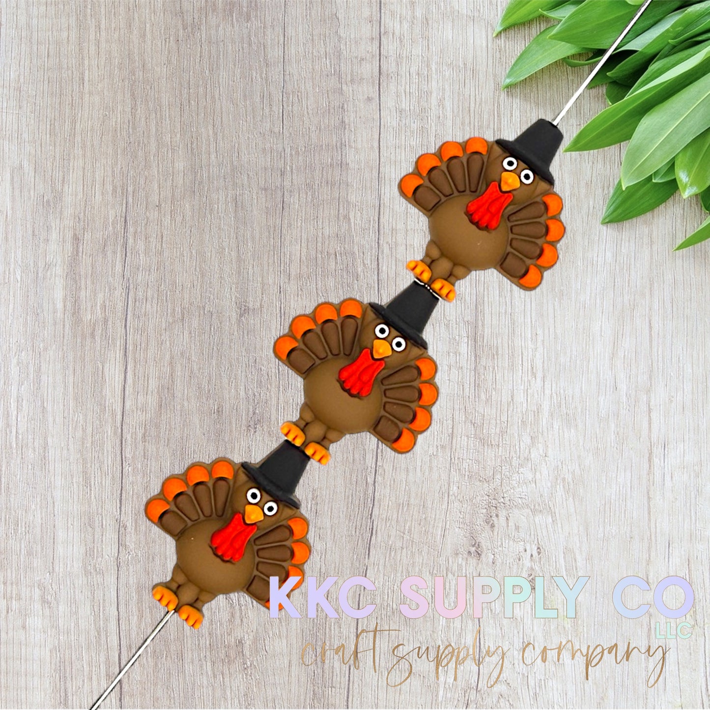 Turkey 3D Silicone Focal Bead